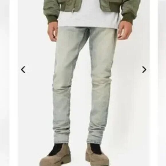John Elliott NWOT Cast 2 ss24 Japanese Denim 3x1 Denim Slim 30wX33 Light indigo - Picture 1 of 2